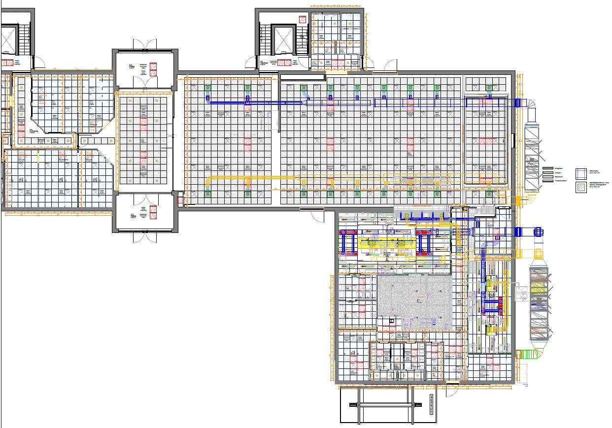 Privatschule Mannheim &ndash; Grundrissplanung mit Leitungsf&uuml;hrung