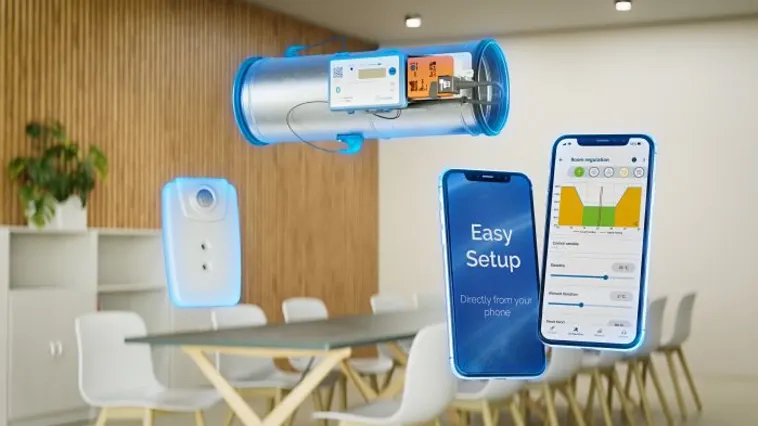 Lindab f&uuml;hrt App-gesteuerte drahtlose L&uuml;ftung ein